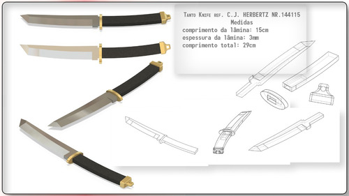 Modelo 3d Tanto Knife Canivete Tanto Arquivo 3d Impressão 3d