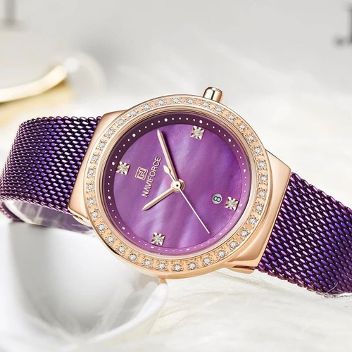 Reloj Para Mujer Marca Naviforce Incluye Estuche + Envio