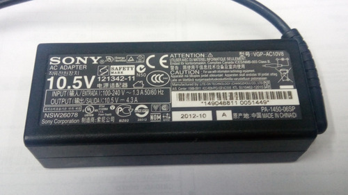 Cargador Sony Vaio De 10.5 Voltios Original