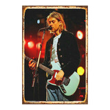 1 Cartel Metalico Letrero Nirvana Kurt Cobain Musical 28x40