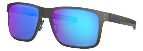 Anteojos De Sol Polarizados Oakley Holbrook Metal Standard Con Marco De Acero Inoxidable Color Matte Gunmetal, Lente Sapphire De Plutonite Prizm, Varilla Matte Gunmetal De Acero Inoxidable - Oo4123