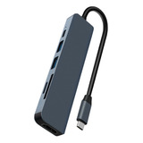 Hub Tipo C - 6 En 1 - Hdmi / Usb 3.0x2 / Tf / Sd / Usb-c