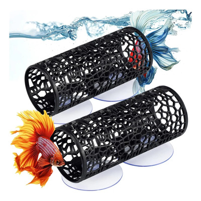 2 Betta Fish Túneles Juguete Escondite Para Acuario Ventosas | Meses sin interés