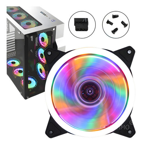 Ventilador Gaming Gamer Para Computadora Con Luz Led Rgb