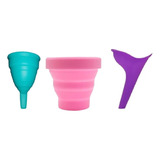 Copa Menstrual Fleurity + Vaso Esterilizador + Urinal Pis