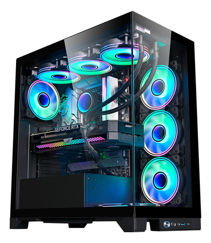 Gabinete Kronos Prisma Pro Black Rgb Atx, Vidrio Templado