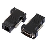 Pack 2 Adaptadores Vga Macho A Rj45 Extensor De Cable