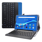 Funda Con Teclado Para Lenovo Tab M10 Plus / Fhd Plus Bige