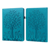 Funda De Tablet Blue Tree & Deer Para Amazon Kindle Paperwhi