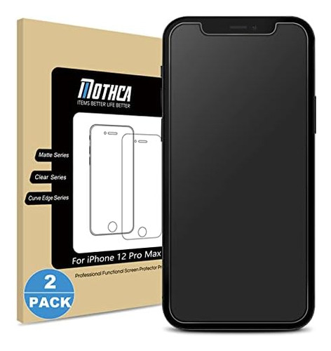 Paquete 2 Protectores Pantalla Vidrio Mate Para iPhone 12 Ma