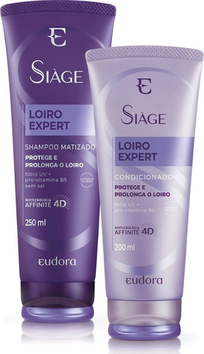  Kit Shampoo E Condicionador Eudora Siàge Loiro Expert