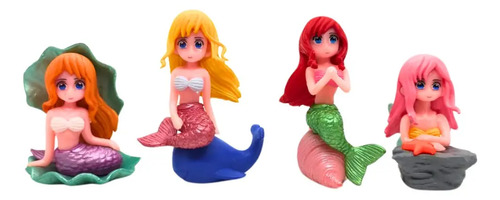 Enfeite Para Aquário Importado Sereia Colorida