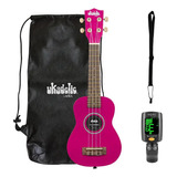 Pack Ukelele Soprano Kala Dragonfruit + Afinador + Correa