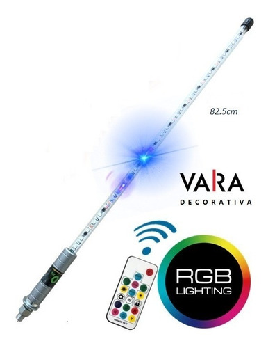 Antena Decorativa Led Rgb Multifuncion 82cm Tractos/ Rzr