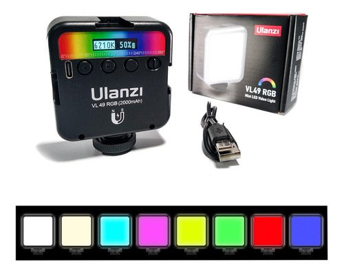 Led Cores Rgb Vl49 Foto Video Dslr Canon Nikon Youtuber N2