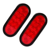 Czc Auto 15,2 cm Led Impermeable Luces Del Remolque Oval Roj