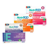 Combo Nutri100 Vitaminas D3 4000 Ui - C 1g - E Natural 200ui