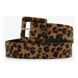 Cinto Feminino Onça Oncinha Animal Print Moda Fino Blogueira