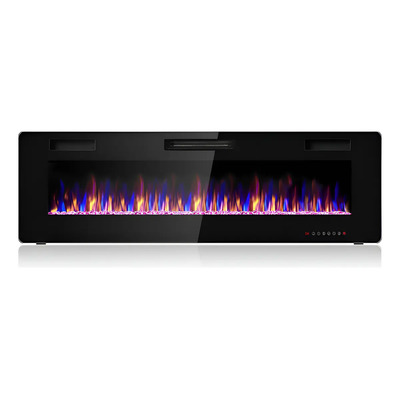 Chimenea Empotrable Electactic 60 Pulgadas Negra 12 Colores Llama Control Remoto | Meses sin interés