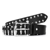 Yyhjm Hombres Mujeres Bullet Belt Studded Rock Cool Punk Cin