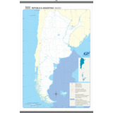 Mapa Argentina Pizarra - Varillado - Apto Marcador 90x150cm