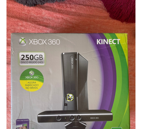 Microsoft Xbox 360 Standard Original Usado Preto 2 Controles + Kinect + 7 Jogos