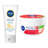 Kit Nivea Antissinais Protetor Solar Fps70 40ml + Creme 100g Momento De Aplicação Dia/noite Tipo De Pele Todo Tipo De Pele