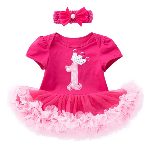 Vestido Rosa De Manga Corta Para Niñas, Conjunto De Gasa De