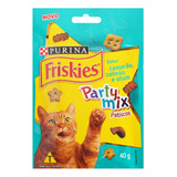 Petisco Para Gatos Camarão, Salmão E Atum Purina Friskies Party Mix Sachê 40g