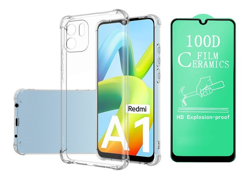 Funda Para Xiaomi Redmi A2/a1 Suave Carcasa+2 Micas Cerámica