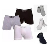 Pack X6 Boxer Algodón + Pack X6 Medias Plantines Verano