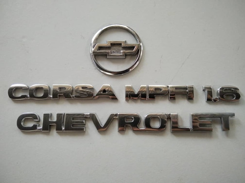 Kit Emblema Chevrolet Corsa 1.6 Mpfi 2puertas + Logo Trasero Foto 5
