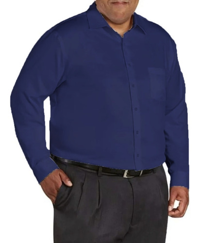 Camisa Social Masculina Manga Longa Plus Size-pronta Entrega