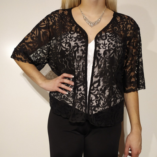 Blusa Saco Torerita Encaje Talles Grandes