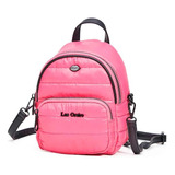 Las Oreiro Mochila Morral Bandolera Mini Todo En Uno Rosa