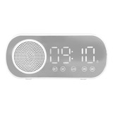 Reloj Despertador Digital Bocina Bluetooth Blanco Hifi Fm