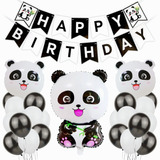 Conjunto Globos Decoración Fiesta Cumpleaños Con Tema Panda