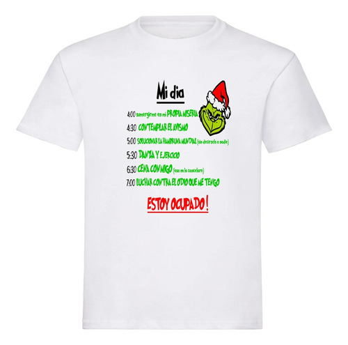 Camiseta Mi Día Grinch Camiseta Unisex Grinch Navidad