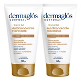 Kit 2 Dermaglós Corporal Autobronceante Crema Gel Hidratante