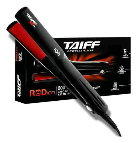 Chapinha Taiff Red Ion Profissional 200º Bivolt Anti Frizz