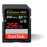 Cartao Memoria Sandisk Sdxc Extreme Pro U3 4k 170mb/s 256gb