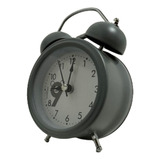 Reloj Despertador Clásico Redondo Negro Irm-10899