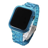 Malla Para Apple Watch Acrilica 41mm Azul Con Protección