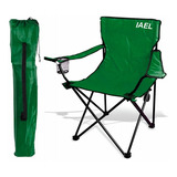 Silla Director Camping Apoyabrazo Porta Vaso Bolso Verde