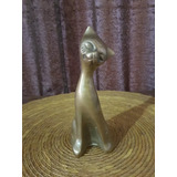 Bello Adorno Gatito Bronce Antiguo Pieza De Colección Remato