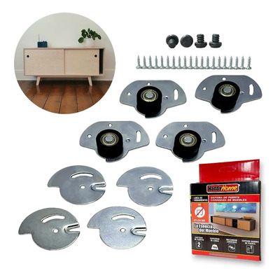 Rodamientos Para Puertas Corredizas Handyhome 2 Pares X Caja | MercadoLibre