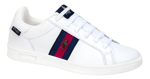 Tenis Casual De Dama Hpc Polo 0075  Color Blanco/ Fiusha