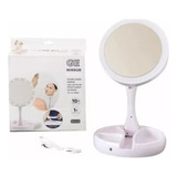 Espejo Maquillaje Ajustable Con Luz Led Doble Cara Aumento