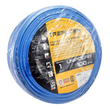 Cable 1mm Unipolar 100mts Trefilcon Celeste Iram Normalizado