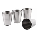 Copas Plegables X4 Para Licor Sin Estuche. Acero, Original.